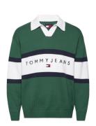 Tjm Rlx Trophy Neck Rugby Tommy Jeans Green