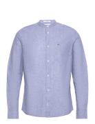 Tjm Reg Mao Linen Blend Shirt Tommy Jeans Blue