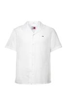 Tjm Linen Blend Camp Shirt Ext Tommy Jeans White