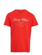 Tommy Script Tee S/S Tommy Hilfiger Red