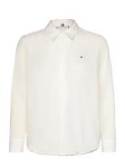 Linen Relaxed Shirt Ls Tommy Hilfiger White