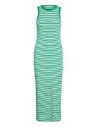 Slim 5X2 Str Rib Midi Dress Ns Tommy Hilfiger Green