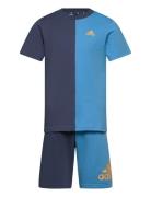 Essentials Colorblock Tee Set Kids Adidas Performance Blue