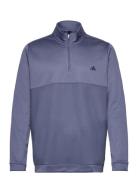 Textured Q Zip Adidas Golf Blue