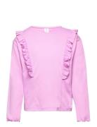 Top Long Sleeve Flounce Lindex Pink