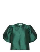 Cleo Pouf Sleeve Blouse Malina Green