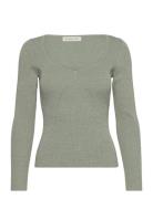 Tulip Ribbed Knitted Top Malina Green