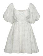 Clara Off-The-Shoulder Printed Mini Dres Malina White