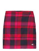 Tjw Check Wrap Mini Skirt Tommy Jeans Red