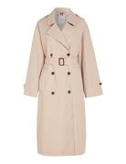 Cotton Relaxed Trench Tommy Hilfiger Beige
