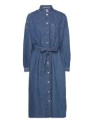 Tjw Chambray Midi Shirt Dress Tommy Jeans Blue