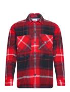 Tjm Brushed Check Overshirt Tommy Jeans Red