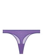 Lace Satin Thong Understatement Underwear Purple