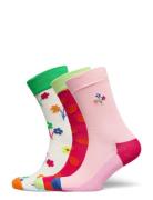 3-Pack Flower Socks Gift Set Happy Socks Pink