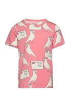 Pigeons Tencel Aop Ss Tee Mini Rodini Pink