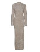 Glitter Knit Maxi Dress ROTATE Birger Christensen Gold