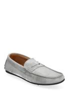 Slhsergio Suede Penny Driving Shoe B Selected Homme Grey