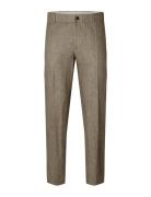 Slhregular-Will Linen Trs Noos Selected Homme Brown