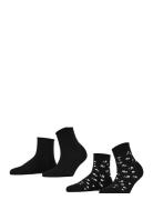 Mini Flower Sso 2P Esprit Socks Black