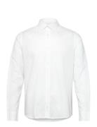 Jamie Cotton Linen Shirt Ls Clean Cut Copenhagen White