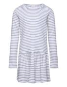 Dress L/S Modal Striped Petit Piao Blue