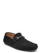 Slhsergio Suede Horsebit Driving Shoe Selected Homme Black