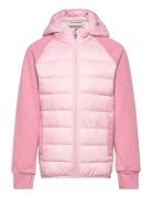 Hybrid Fleece Jacket W. Hood Color Kids Pink