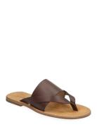 Eugene Brown Leather Sandals ALOHAS Brown