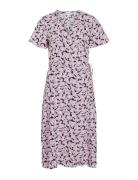 Vilovie S/S Wrap Midi Dress - Noos Vila Purple