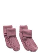 Baby Rib Sock W. Abs Minymo Pink