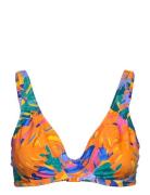 Aloha Coast Uw High Apex Bikini Top Freya Orange