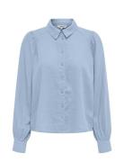 Onlcaro L/S Linen Bl Puff Shirt Cc Pnt ONLY Blue