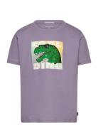 Special Artwork T-Shirt Tom Tailor Purple