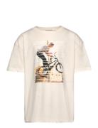 Over Printed T-Shirt Tom Tailor Cream