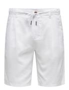 Onsleo Linen Mix 0048 Shorts ONLY & SONS White