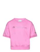 Crewneck Croptop T-Shirt Champion Pink