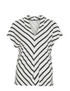 Vistraba V-Neck S/L Top/R Vila White