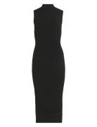 Vistylie High-Neck S/L Rib Knit Dress Vila Black