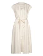 Cutro Striped V-Neck Dress Tamaris Apparel Cream