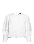 Alissa Cotton Broiderie Top French Connection White
