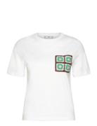 Crochet T-Shirt With Pocket Mango White