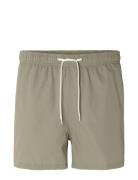 Slhcooper Seersucker Swimshorts W Selected Homme Green