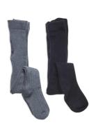 Wool Stocking - Rib 2-Pack Minymo Patterned