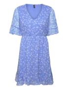 Vmsmilla 2/4 Short Dress Wvn Ga Vero Moda Blue