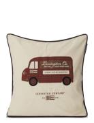 Coffee Truck Organic Cotton Twill Pillow Cover Lexington Home Beige