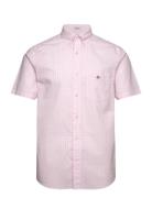 Reg Poplin Gingham Ss Shirt GANT Pink