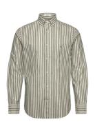 Reg Cotton Linen Stripe Shirt GANT Green
