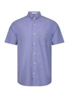 Reg Cotton Linen Ss Shirt GANT Blue