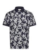 Palm Lei Print Ss Polo GANT Navy