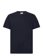 Textured Ss T-Shirt GANT Blue